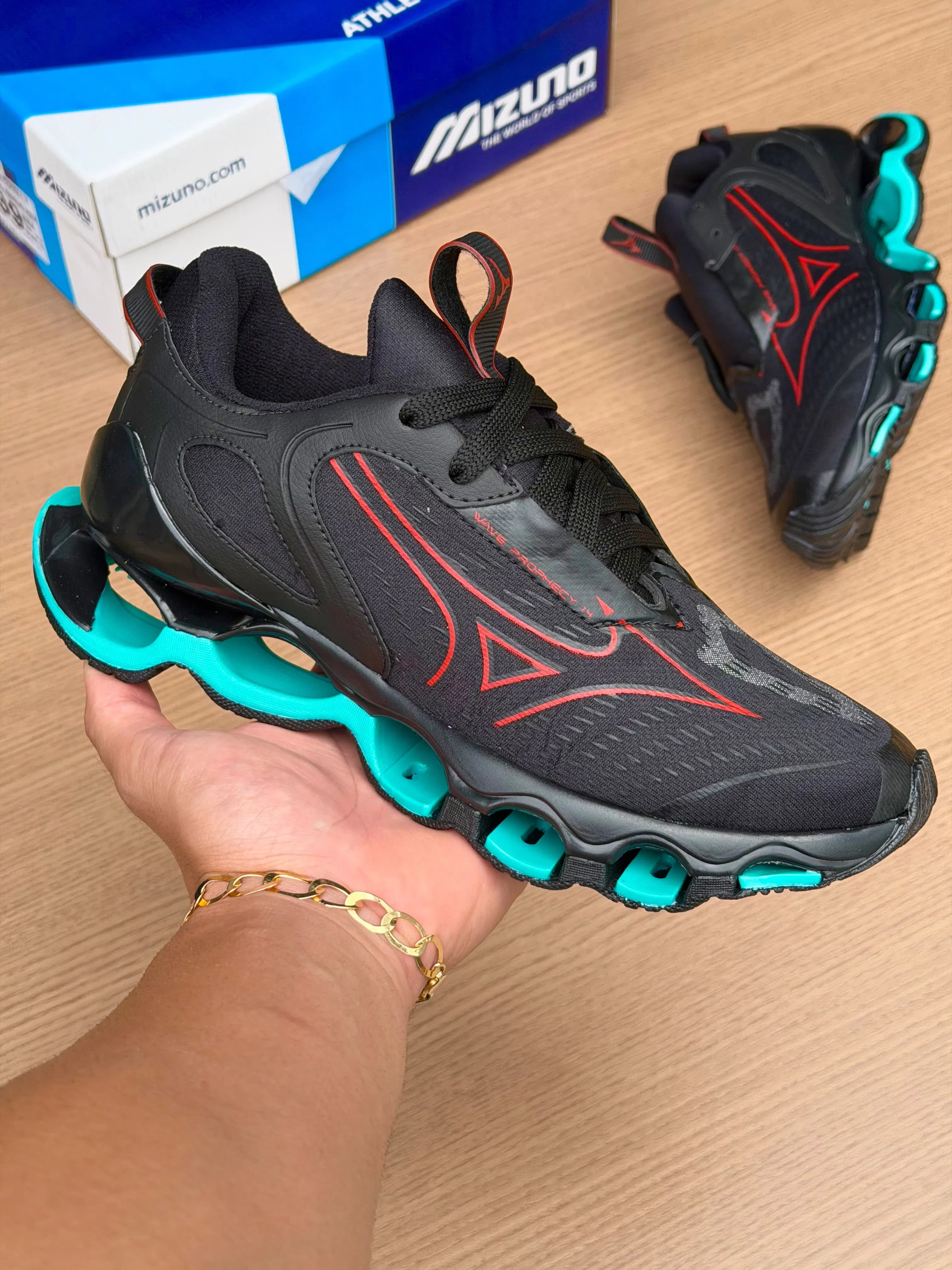 Mizuno Prophecy 14 Preto/vermelho/verde