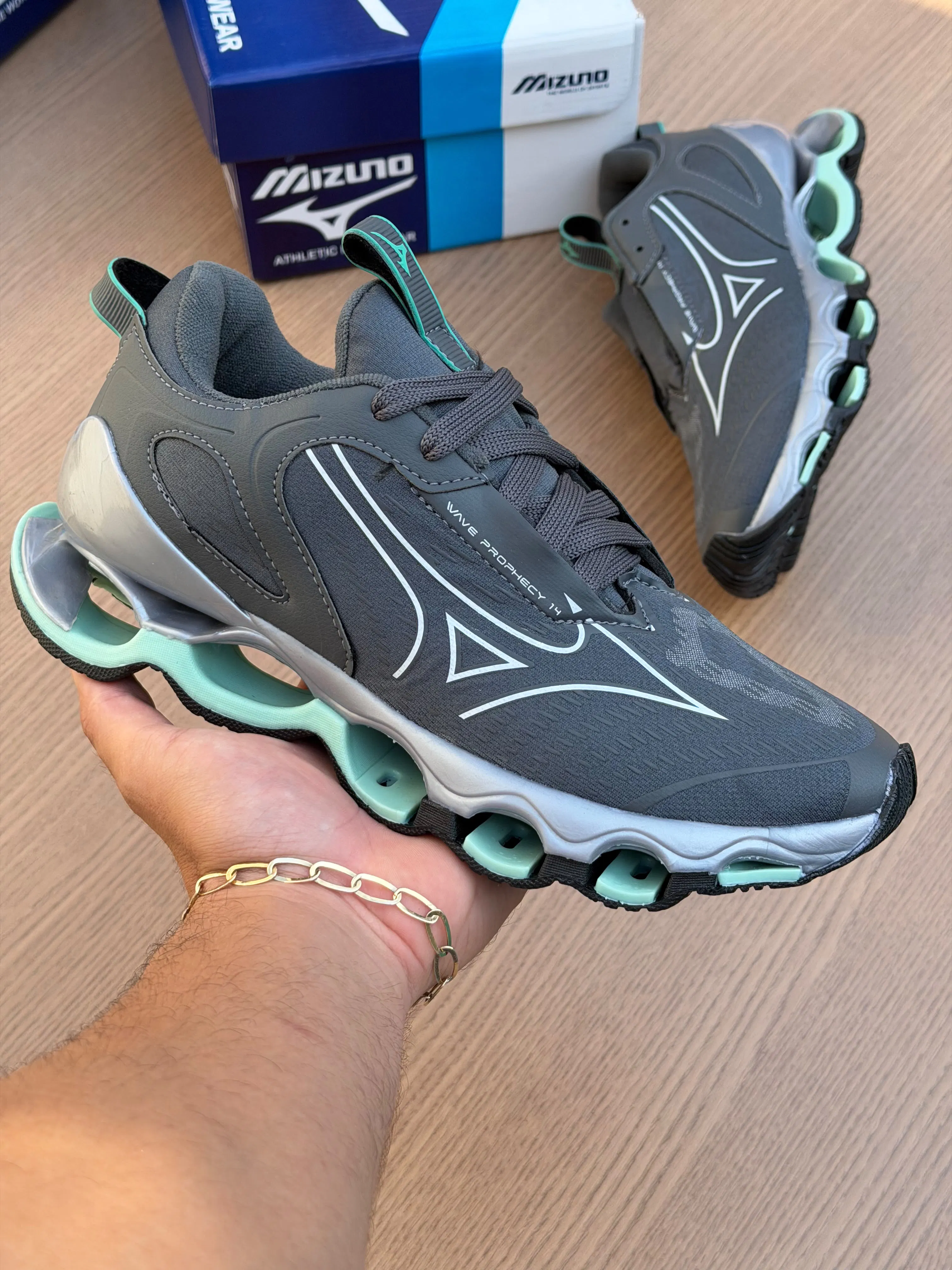 Mizuno Prophecy 14 Cinza/verde